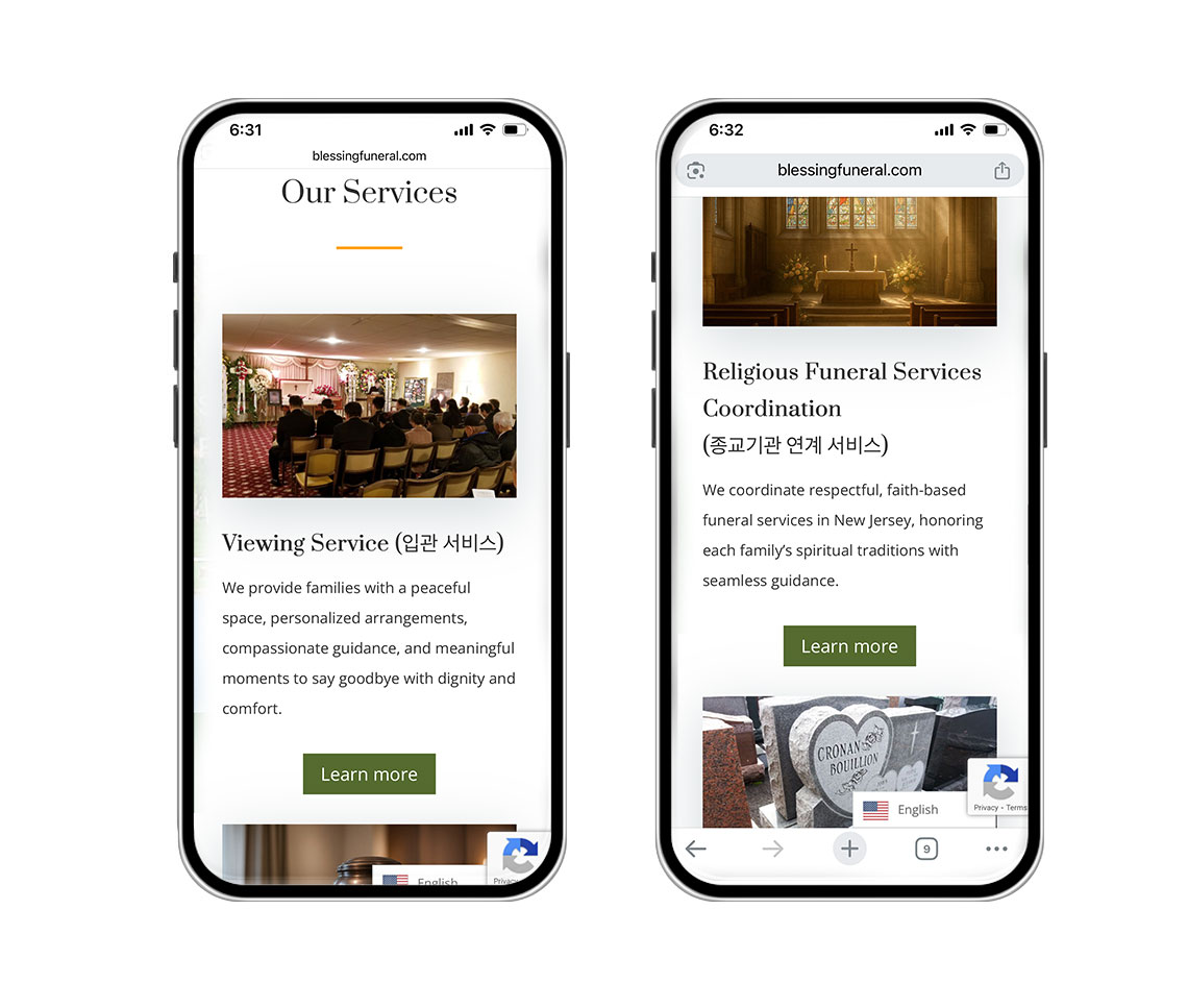 Blessing funeral home